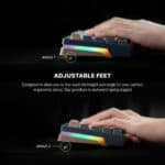 Fantech MK912 Atom Pro63 mechanical gaming keyboard with adjustable feet and RGB lighting. Perfect f.