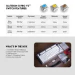 MAXFIT81 MK910 FROST WIRELESS MODULAR MECHANICAL KEYBOARD PBT - Image 10