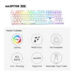 MAXFIT108 MK855 RGB HOTSWAPPABLE WIRED MECHANICAL KEYBOARD - Image 7