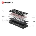 MAXFIT 61 MK857 FROST WIRED MODULAR MECHANICAL KEYBOARD - Image 2