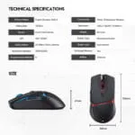 CRYTO WGC3 DUAL MODE WIRELESS RECHARGABLE GAMING MOUSE - Image 3