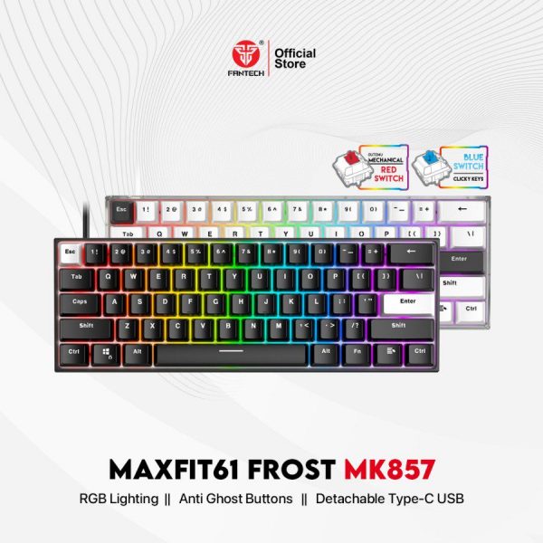 MAXFIT 61 MK857 FROST WIRED MODULAR MECHANICAL KEYBOARD
