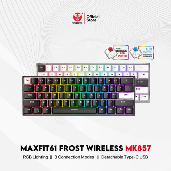 MAXFIT 61 MK857 FROST WIRELESS MODULAR MECHANICAL KEYBOARD