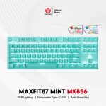 MAXFIT87 MK856 MECHANICAL GAMING KEYBOARD MINT EDITION