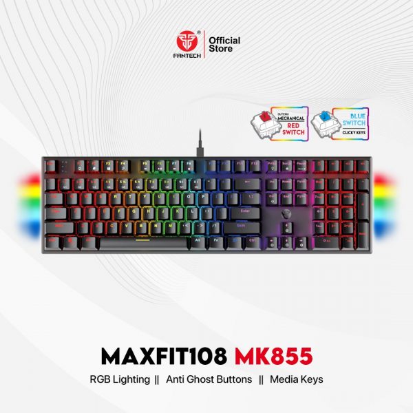 Keyboard Gaming Mechanical MAXFIT108 MK855 Full Size