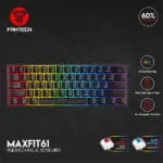 MAXFIT61 MK857 RGB 60% MECHANICAL GAMING KEYBOARD
