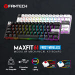MAXFIT 61 MK857 FROST WIRELESS MODULAR MECHANICAL KEYBOARD