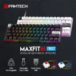 MAXFIT 61 MK857 FROST WIRED MODULAR MECHANICAL KEYBOARD