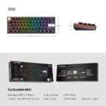 MAXFIT 61 MK857 FROST WIRED MODULAR MECHANICAL KEYBOARD - Image 4