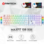 MAXFIT108 MK855 RGB HOTSWAPPABLE WIRED MECHANICAL KEYBOARD