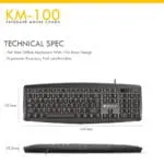 KM100 WIRED KEYBOARD AND MOUSE COMBO - Image 8