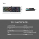 MAXPOWER MK853 V2 RGB MECHANICAL KEYBOARD WITH WRIST REST - Image 6