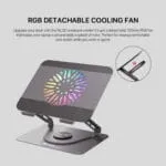 NC30 RGB LAPTOP COOLER  FAN NOTEBOOK COOLING PAD - Image 3
