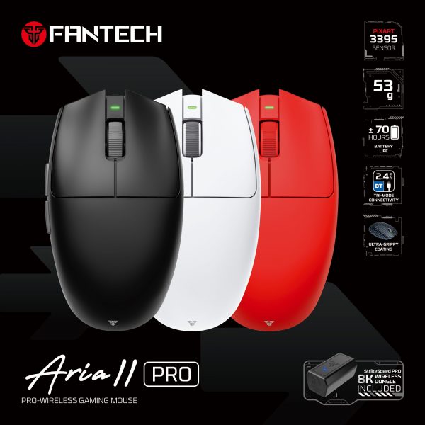 Ariall PRO XD7v2 8K Wireless Gaming Mouse PIXAT3395 Wireless and Wired 8K Polling Rate 53gr Ultralight Mice