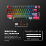 FANTECH ATOM PRO79 MK917 WIRELESS MECHANICAL GAMING KEYBOARD – TRI-MODE CONNECTION - Image 2