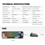 FANTECH ATOM PRO66 MK919  WIRELESS MECHANICAL GAMING KEYBOARD – TRI-MODE CONNECTION - Image 3
