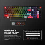 FANTECH ATOM PRO97 MK918 WIRELESS MECHANICAL GAMING KEYBOARD – TRI-MODE CONNECTION - Image 6