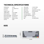 FANTECH SUPER MAXFIT AIR83 MK915 75% LOW PROFILE WIRELESS MECHANICAL KEYBOARD - 3 Connection Mode - Image 5