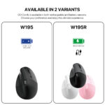 Fantech W195R  GO Comfy Mouse Vertical Ergonomic Design Wireless & Bluetooth Connection Compact Mouse - Image 8