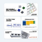 FANTECH SUPER MAXFIT AIR99 MK916 95% LOW PROFILE WIRELESS MECHANICAL KEYBOARD - 3 Connection Mode - Image 12