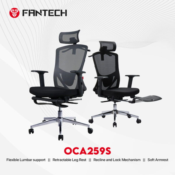 FANTECH OCA259s OFFICE CHAIR – BLACK