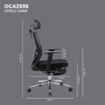 FANTECH OCA259s OFFICE CHAIR – BLACK - Image 9