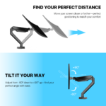 Fantech ProMount MBS1 – Elite Workstation Monitor Bracket - Image 2