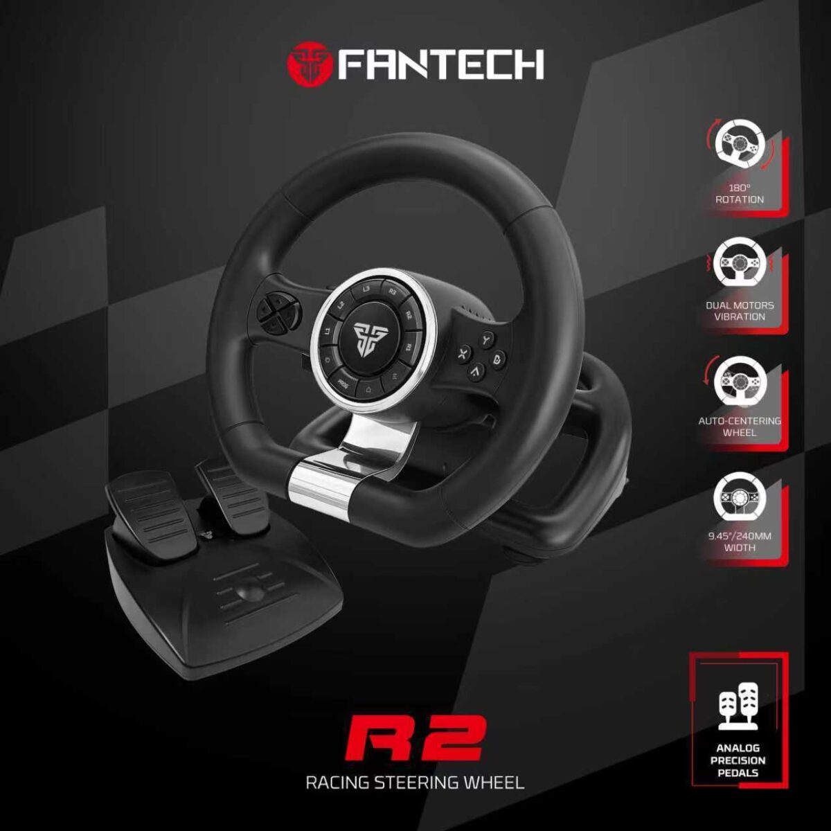 Fant Tech Racing Fantech R2 Racing Wheel for PC/Playstation - Fantech Nepal | Gaming Store