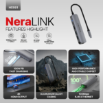 Fantech NeraLINK HC051 5-in-1 USB-C Hub - Image 2