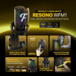Fantech Resono WFM1 Finecoustic – WavePro Wireless Microphone - Image 6