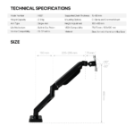 Fantech ProMount MBS1 – Elite Workstation Monitor Bracket - Image 10